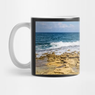 Mediterranean sea water with stone beach Mug